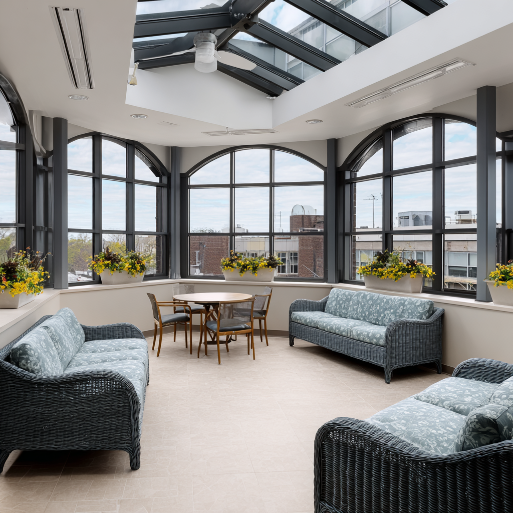 Communal lounge and group therapy space at ADAT Helpline facility